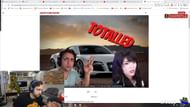 The truck driver damaged the axle of the vehicle, so while the damage doesn't look that bad, it makes the car undrivable (Image via Mizkif YouTube)